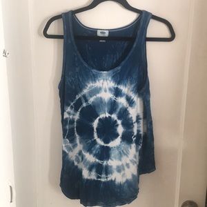 Hand dyed indigo tank top